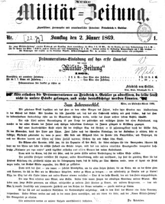 Neue Militär-Zeitung (Militär-Zeitung) Samstag 2. Januar 1869