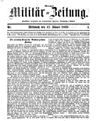 Neue Militär-Zeitung (Militär-Zeitung) Mittwoch 13. Januar 1869