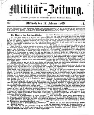 Neue Militär-Zeitung (Militär-Zeitung) Mittwoch 17. Februar 1869