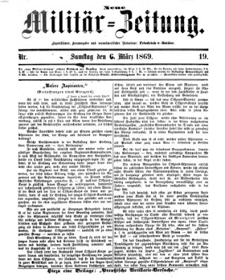 Neue Militär-Zeitung (Militär-Zeitung) Samstag 6. März 1869