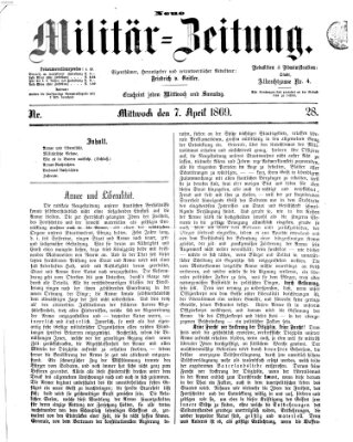 Neue Militär-Zeitung (Militär-Zeitung) Mittwoch 7. April 1869