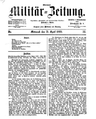 Neue Militär-Zeitung (Militär-Zeitung) Mittwoch 21. April 1869