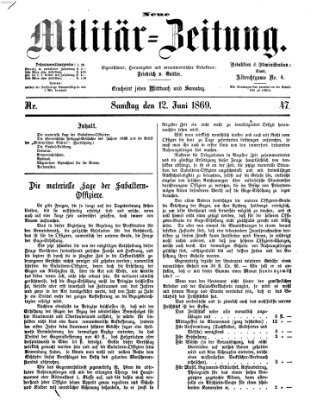 Neue Militär-Zeitung (Militär-Zeitung) Samstag 12. Juni 1869