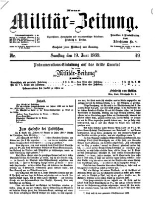 Neue Militär-Zeitung (Militär-Zeitung) Samstag 19. Juni 1869