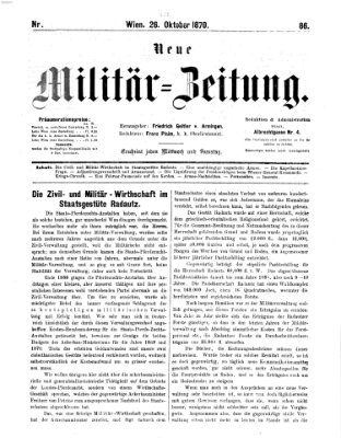 Neue Militär-Zeitung (Militär-Zeitung) Mittwoch 26. Oktober 1870