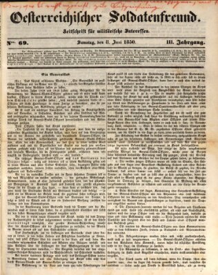 Oesterreichischer Soldatenfreund (Militär-Zeitung) Samstag 8. Juni 1850