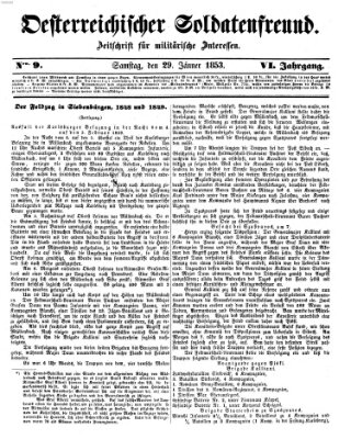 Oesterreichischer Soldatenfreund (Militär-Zeitung) Samstag 29. Januar 1853