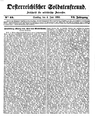 Oesterreichischer Soldatenfreund (Militär-Zeitung) Samstag 4. Juni 1853