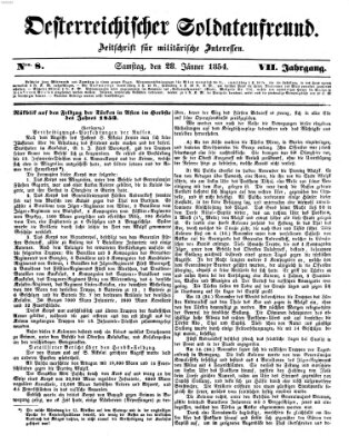 Oesterreichischer Soldatenfreund (Militär-Zeitung) Samstag 28. Januar 1854