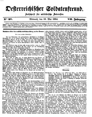 Oesterreichischer Soldatenfreund (Militär-Zeitung) Mittwoch 10. Mai 1854