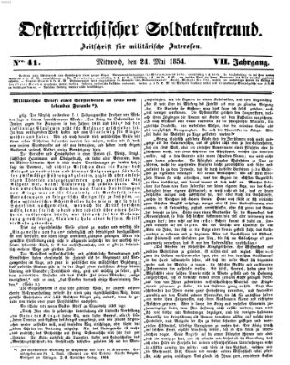 Oesterreichischer Soldatenfreund (Militär-Zeitung) Mittwoch 24. Mai 1854