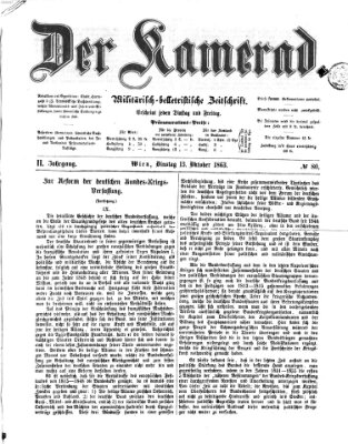 Der Kamerad Dienstag 13. Oktober 1863