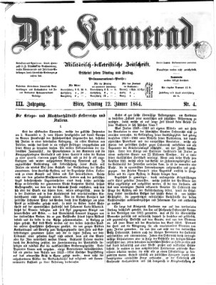 Der Kamerad Dienstag 12. Januar 1864