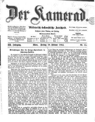 Der Kamerad Freitag 19. Februar 1864