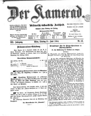 Der Kamerad Dienstag 21. Juni 1864