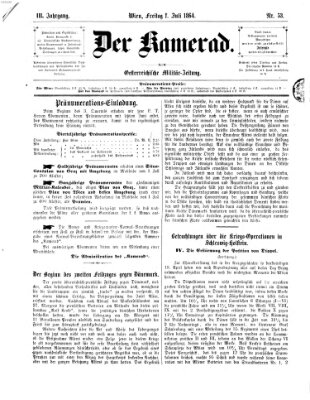 Der Kamerad Freitag 1. Juli 1864