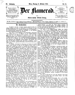 Der Kamerad Dienstag 18. Oktober 1864