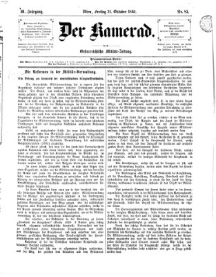 Der Kamerad Freitag 21. Oktober 1864