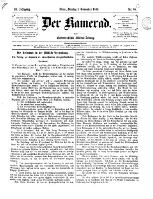 Der Kamerad Dienstag 1. November 1864