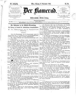 Der Kamerad Dienstag 22. November 1864