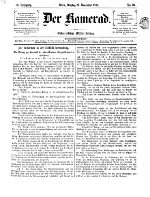 Der Kamerad Dienstag 29. November 1864