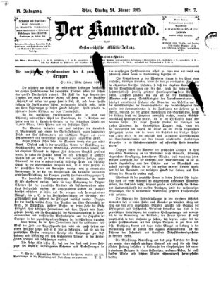 Der Kamerad Dienstag 24. Januar 1865