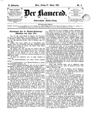 Der Kamerad Freitag 27. Januar 1865