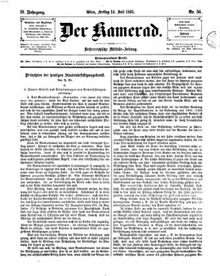 Der Kamerad Freitag 14. Juli 1865