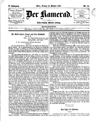 Der Kamerad Freitag 13. Oktober 1865