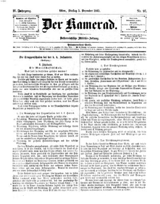 Der Kamerad Dienstag 5. Dezember 1865