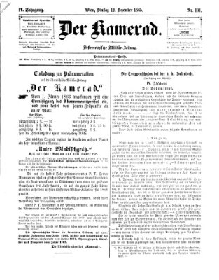 Der Kamerad Dienstag 19. Dezember 1865