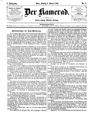 Der Kamerad Dienstag 9. Januar 1866