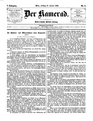 Der Kamerad Freitag 19. Januar 1866