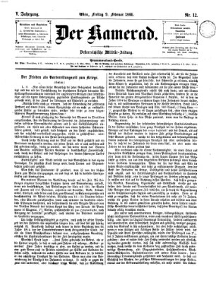 Der Kamerad Freitag 9. Februar 1866