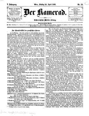 Der Kamerad Dienstag 24. April 1866