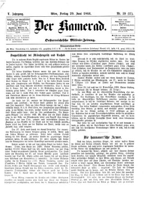 Der Kamerad Freitag 29. Juni 1866