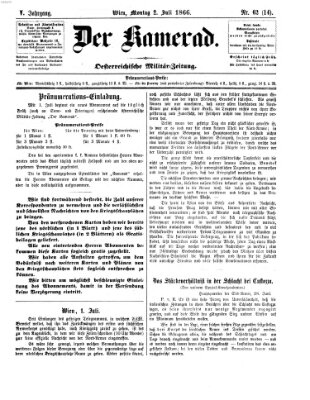 Der Kamerad Montag 2. Juli 1866