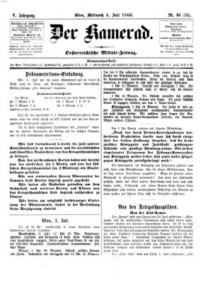 Der Kamerad Mittwoch 4. Juli 1866