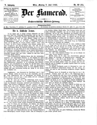 Der Kamerad Montag 9. Juli 1866