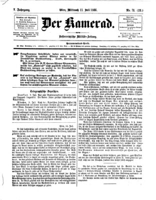 Der Kamerad Mittwoch 11. Juli 1866