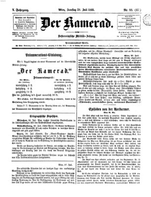 Der Kamerad Samstag 28. Juli 1866