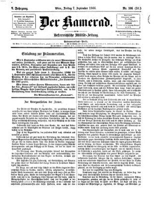 Der Kamerad Freitag 7. September 1866