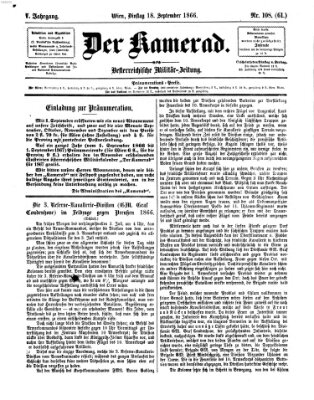 Der Kamerad Dienstag 18. September 1866