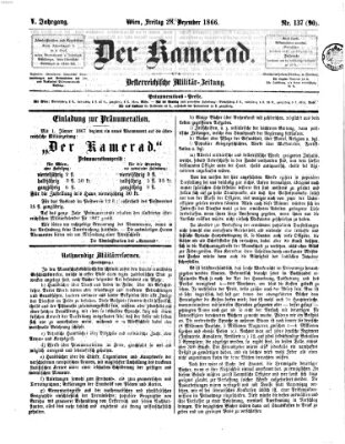 Der Kamerad Freitag 28. Dezember 1866