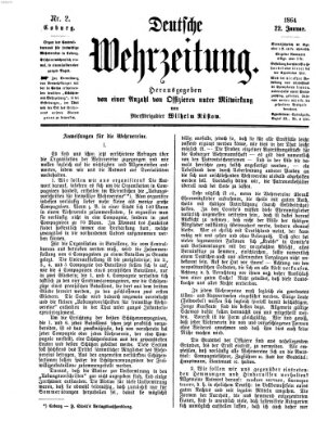 Deutsche Wehrzeitung (Allgemeine deutsche Arbeiter-Zeitung) Freitag 22. Januar 1864