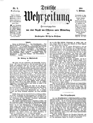 Deutsche Wehrzeitung (Allgemeine deutsche Arbeiter-Zeitung) Sonntag 7. Februar 1864