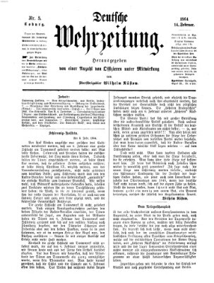 Deutsche Wehrzeitung (Allgemeine deutsche Arbeiter-Zeitung) Sonntag 14. Februar 1864