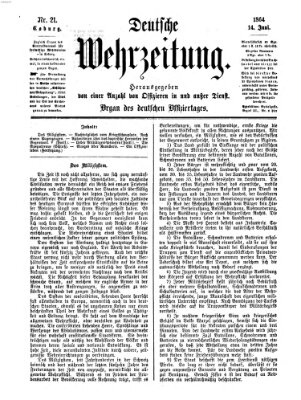 Deutsche Wehrzeitung (Allgemeine deutsche Arbeiter-Zeitung) Dienstag 14. Juni 1864