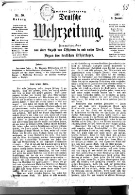 Deutsche Wehrzeitung (Allgemeine deutsche Arbeiter-Zeitung) Dienstag 3. Januar 1865