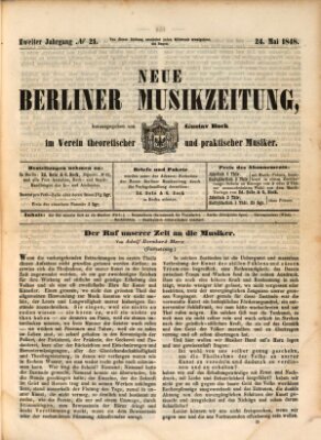 Neue Berliner Musikzeitung Mittwoch 24. Mai 1848